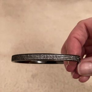 Black Bangle With Rhinestones
